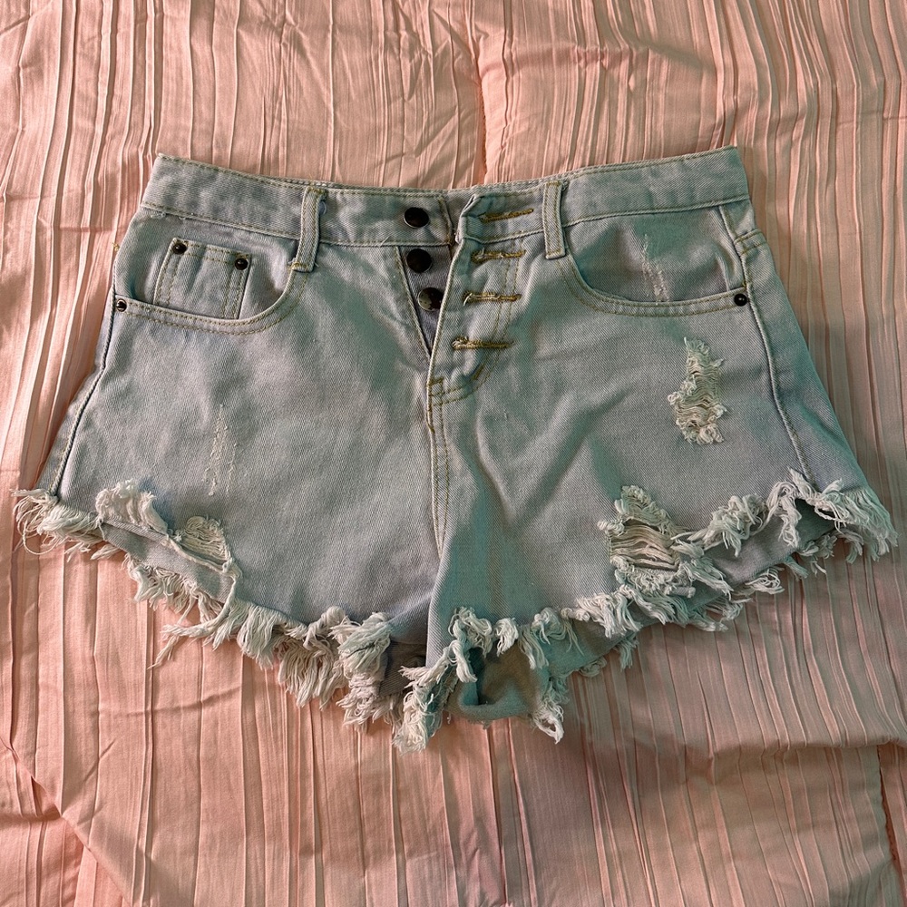 Women mini jean shorts